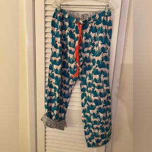 Anthropologie flannel llama  pajama pants